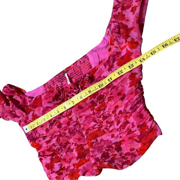 Free People Oh Lala Floral Rosette Top size XS - Picture 6 of 11